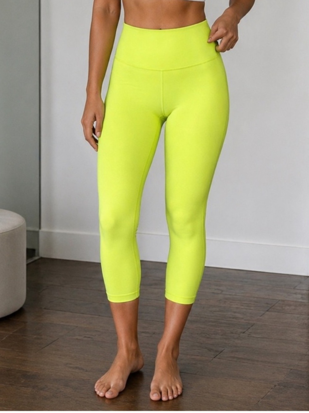 Lululemon Neon Yellow Leggings 21” inch small